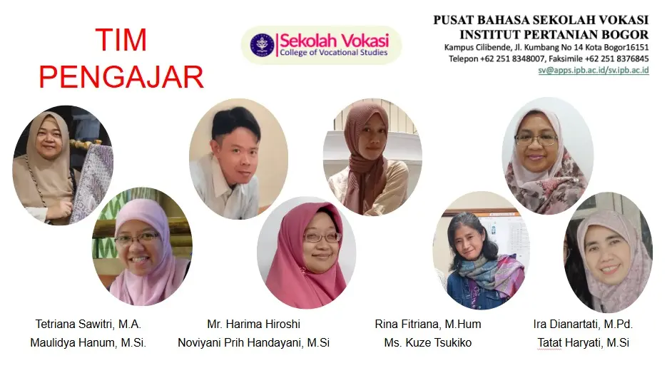 Tim Pengajar Pusat Bahasa Sekolah Vokasi IPB